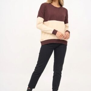 sweter bicolor